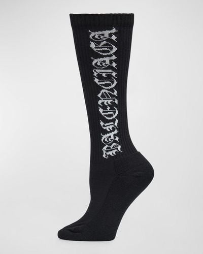 Balenciaga Gothic Tennis Socks - Black