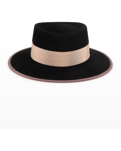 D'Estree Gerhard Wool-blend Fedora Hat - Black