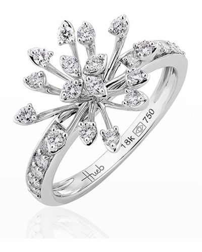 Hueb Luminus 18K Diamond Stemmed Ring - White