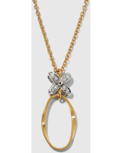 Marco Bicego Marrakech Onde 18k Yellow And White Gold Pendant Necklace With Diamonds - Metallic