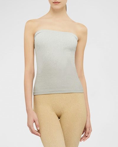 Wolford Fading Shine Strapless Top - Natural