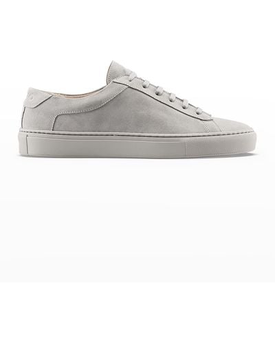 KOIO Capri Tonal Suede Low-Top Sneakers - Gray