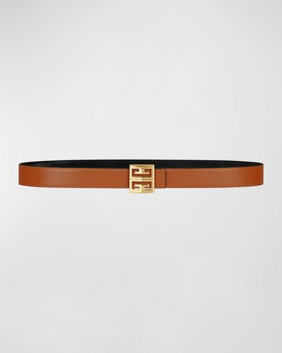 Givenchy 4G Reversible Leather Belt - White