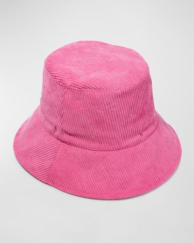 Lele Sadoughi Corduroy Bucket Hat - Pink