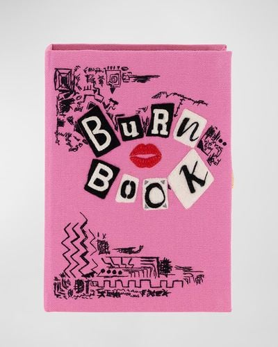 Olympia Le-Tan Mean Girls The Burn Book Clutch Bag - Pink