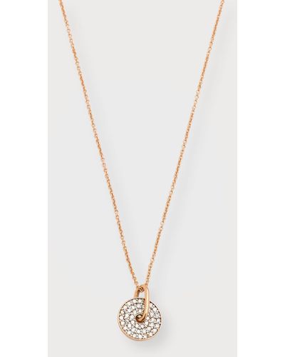 Ginette NY Mini Diamond Donut On Chain Necklace - White