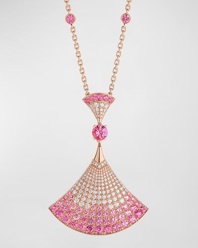 BVLGARI Divas Dream Ombre Pink Sapphire, Ruby, And Diamond Necklace