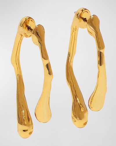 Alexis Golden Drippy Earrings - Metallic