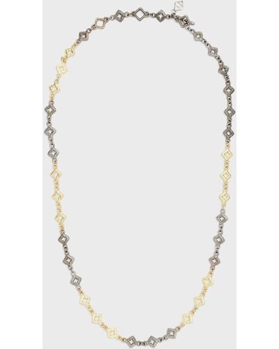 Armenta Old World Mini Scroll Necklace - White