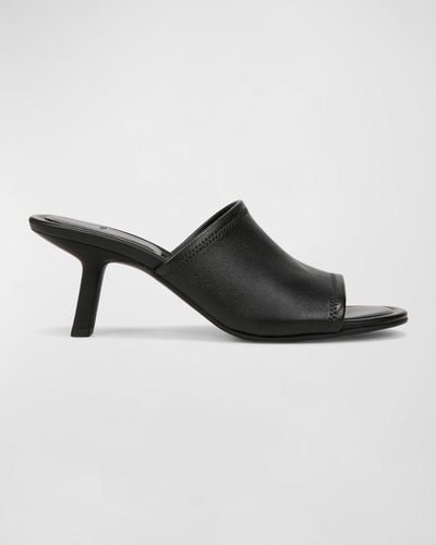 Vince Joan Glove Leather Slide Sandals - Black