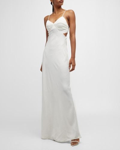 A.L.C. Blakely Ii Seamed Cut-out Maxi Dress - White