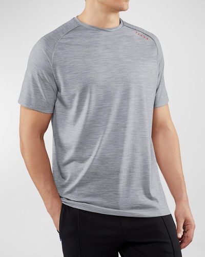 FALKE Logo-Print Wool Jersey T-Shirt - Gray