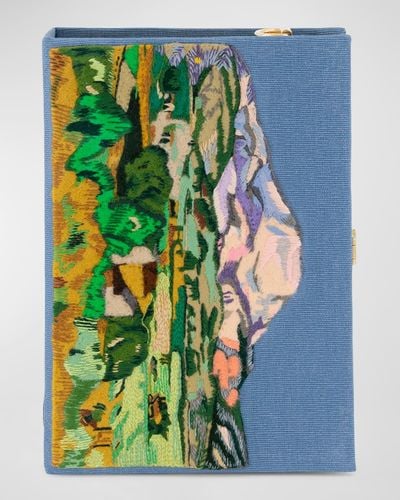Olympia Le-Tan Paul Cezanne'S Mont Sainte-Victoire Book Clutch Bag - Green
