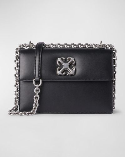 Off-White c/o Virgil Abloh Jitney 2.0 Leather Chain Shoulder Bag - Black