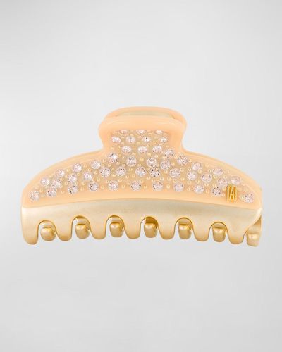 Alexandre De Paris Swarovski Crystal Acetate Jaw Hair Clip - Natural