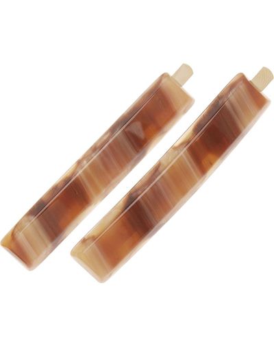 France Luxe Mod Bobby Pin Pair - Brown