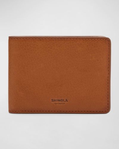 Shinola Slim Leather Bifold Wallet - Brown