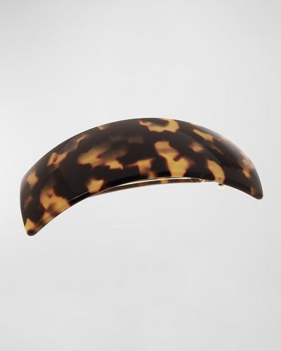 France Luxe Rectangle Volume Barrette - Brown