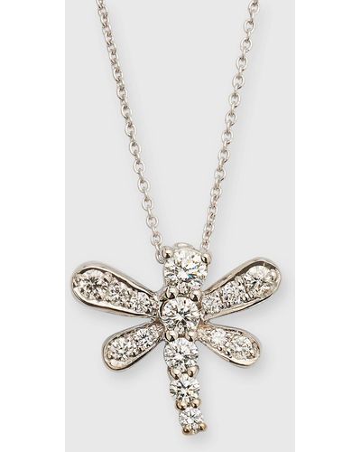 Roberto Coin 18k White Gold Diamond Dragonfly Necklace
