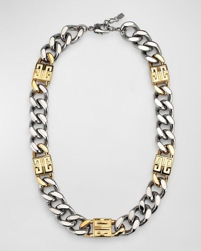 Givenchy Two-Tone 4G Large Chain Necklace - Metallic