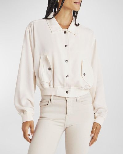 Splendid Romona Blouson Flap Pocket Jacket - White