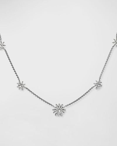 David Yurman Starbust Station Diamond Chain Necklace - Natural
