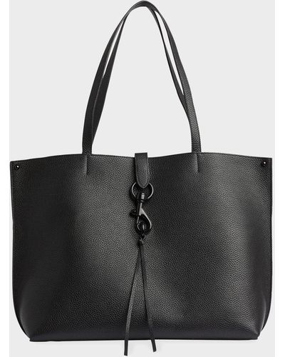 Rebecca Minkoff Megan Leather Shopper Tote Bag - Black