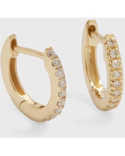 Zoe Lev 14k Gold Mini Diamond 0.08ct Huggie Earrings - Metallic