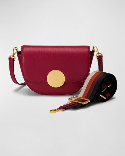 orYANY Lottie Saddle Leather Crossbody Bag - Red