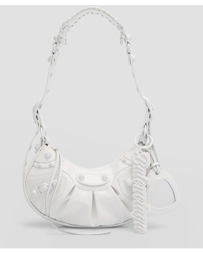 Balenciaga Le Cagole Xs Shoulder Bag With Charm - White