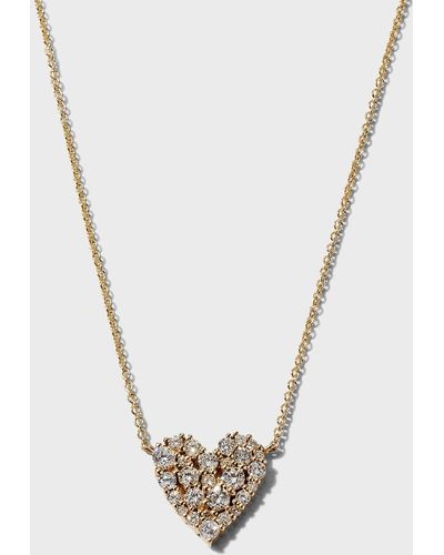 Sydney Evan Yellow Gold Small Cocktail Heart Necklace - Metallic