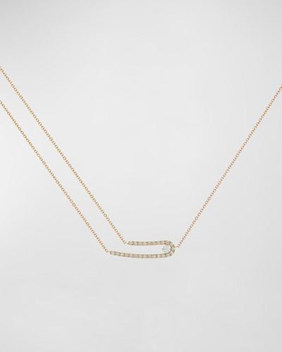Krisonia 18k Rose Gold Multi Chain Necklace With Diamonds - White