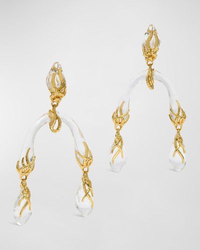 Alexis Liquid Vine Lucite Mobile Earrings - Metallic