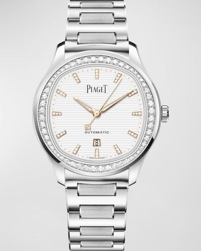 Piaget 36mm Polo Diamond Watch With Bracelet Strap, White - Gray