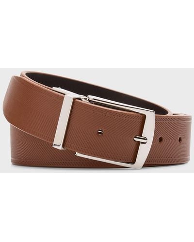 Giorgio Armani Reversible Leather Belt - Brown