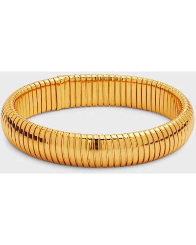Nest 22k Gold-plated Snake Chain Bangle - Metallic