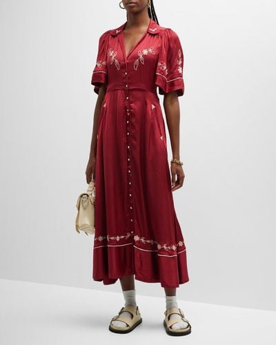 The Great The Western Bridge Dress - Red