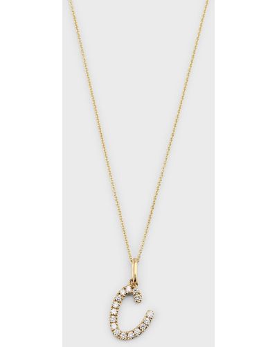 Sydney Evan 14k Diamond Pave Initial Necklace - White