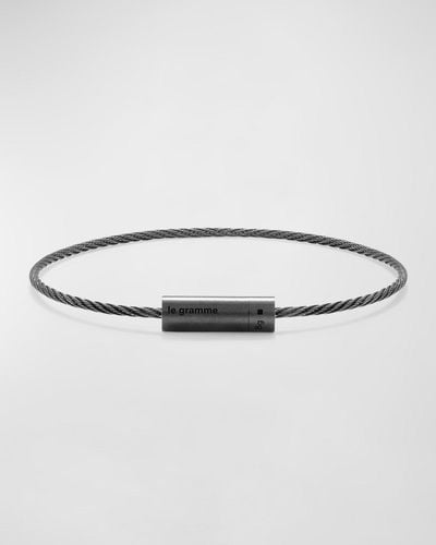 Le Gramme Brushed Ceramic Cable Bracelet - Multicolor