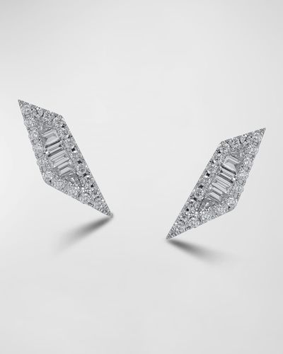 Kavant & Sharart 18k White Gold Diamond-shaped Earrings - Metallic