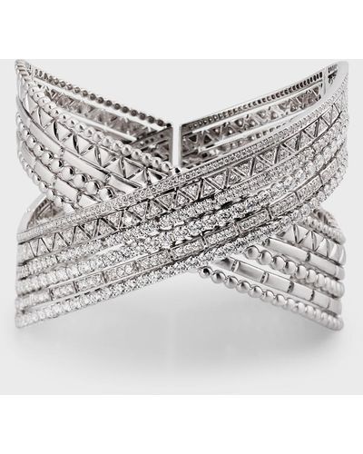Etho Maria 18k White Gold Diamond Bangle Bracelet - Gray