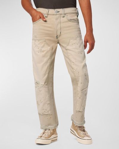 Hudson Jeans Reese Distressed Carpenter Pants - Natural