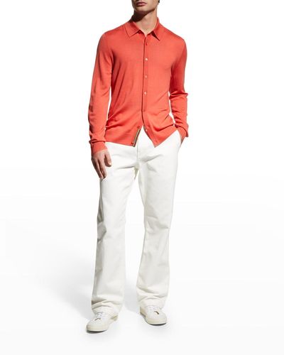 Paul Smith Long-sleeve Polo Sweater - Red