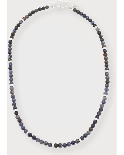 Jan Leslie Sterling And Beaded Necklace - Multicolor