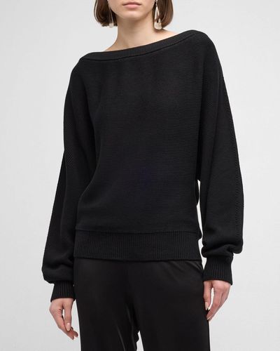 Helmut Lang Knit Drawstring Sweater - Black