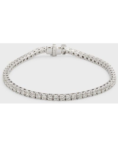 Neiman Marcus 18K Round Diamond Bracelet, 7"L, 5.0Tcw - Metallic