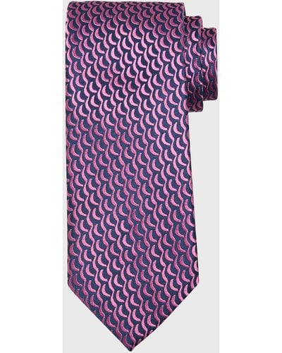 Charvet Wavy Silk Tie - Purple