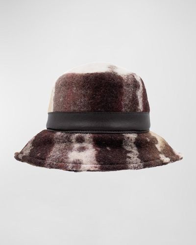 Surell Italian Wool Bucket Hat - Brown