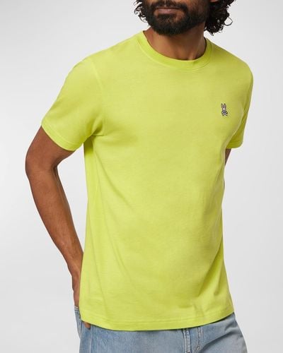 Psycho Bunny Pima Cotton Classic Crewneck T-Shirt - Yellow