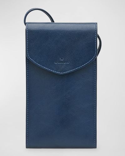 Il Bisonte Bigallo Phone Pouch Crossbody Bag - Blue